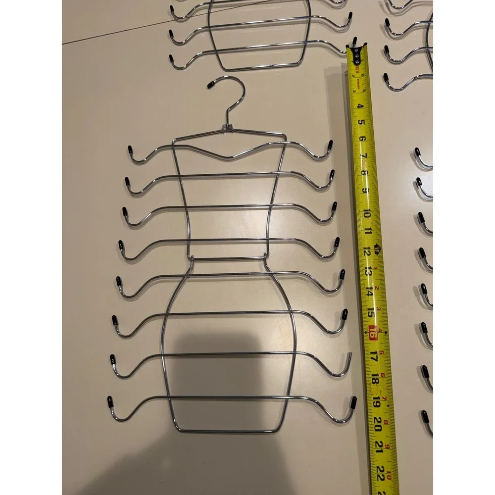 4 Pack Chrome Metal silver Swimsuit shirt tank top Display Hangers space saver